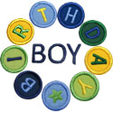 Birthday Boy Circle Applique Design