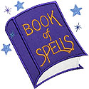 Book Of Spells Applique Design