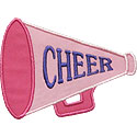Cheerleading Horn Applique Design