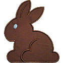 Chocolate Bunny Applique Design