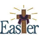 Easter Cross Applique Design