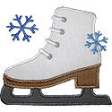 Figure Ice Skate Applique Design