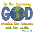 Genesis 1:1 Applique Design