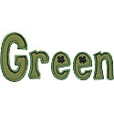 Green Lettering Applique Design