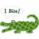 I Bite Alligator Applique Design