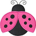 Flying Ladybug Applique Design