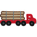 Logging Truck Applique Design