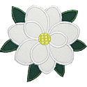 Magnolia Flower Applique Design