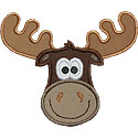 Moose Head Applique Design