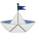 Paper Boat Applique Design