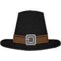 Pilgrim Hat Applique Design