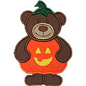Pumpkin Bear Applique Design
