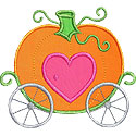 Pumpkin Carriage Applique Design