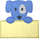 Puppy Note Applique Design