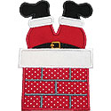 Santa Stuck in Chimney Applique Design