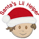Santas Lil Helper Boy Applique Design