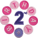 Second Birthday Circle Applique Design