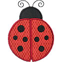 Simple Ladybug Applique Design