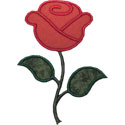 Single Rose Applique Design