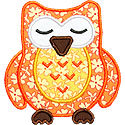 Sleeping Owl Applique Design