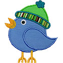 Snow Bird Hat Applique Design