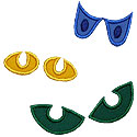 Spooky Eyes Applique Design