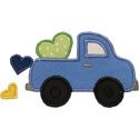 Truck Hearts Applique Design