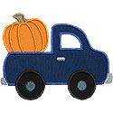 Truck Pumpkin Applique Design