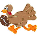 Turkey Football Player Applique Design