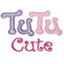 Tutu Cute Applique Design