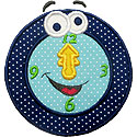 Up At Midnight Clock Applique Design