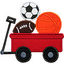 Wagon Sport Balls Applique Design