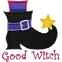 Witch Boot Applique Design
