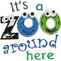 Zoo Around Here Applique Design