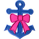 Anchor Bow Girl Applique Design