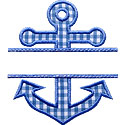 Anchor Name Plate Applique Design