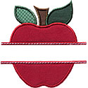 Apple Name Plate Applique Design