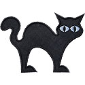 Black Cat Applique Design