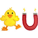 Chick Magnet Applique Design