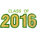 Varsity Class Of 2016 Applique Design