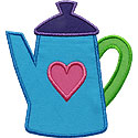 Coffee Pot Applique Design