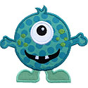 Cute Monster Applique Design