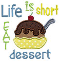 Eat Dessert Applique Design