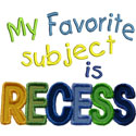 Favorite Recess Applique Design