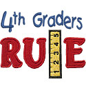 Fourth Graders Rule Applique Design