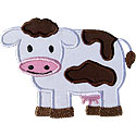 Girl Cow Applique Design