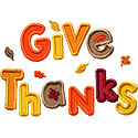 Give Thanks Leaves Applique Design