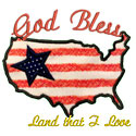 God Bless America Applique Design