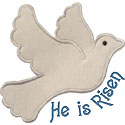 He Is Risen Dove Applique Design