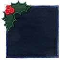 Holly Frame Applique Design